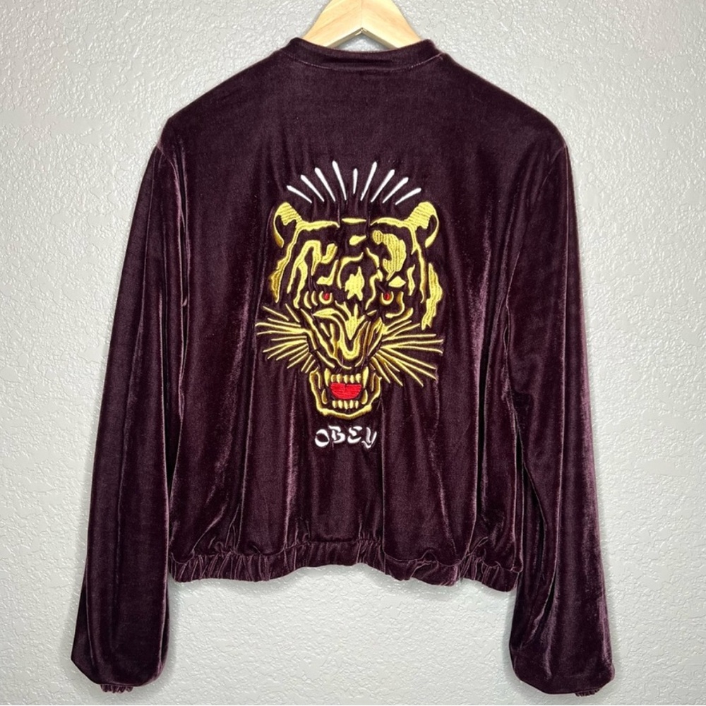 OBEY Sabre Velvet Bomber Jacket